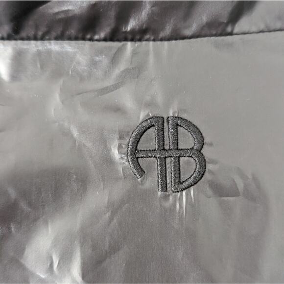 ANINE BING Gigi Black Shiny Glossy Sport Packable Windbreaker Jacket, size S - Picture 6 of 8